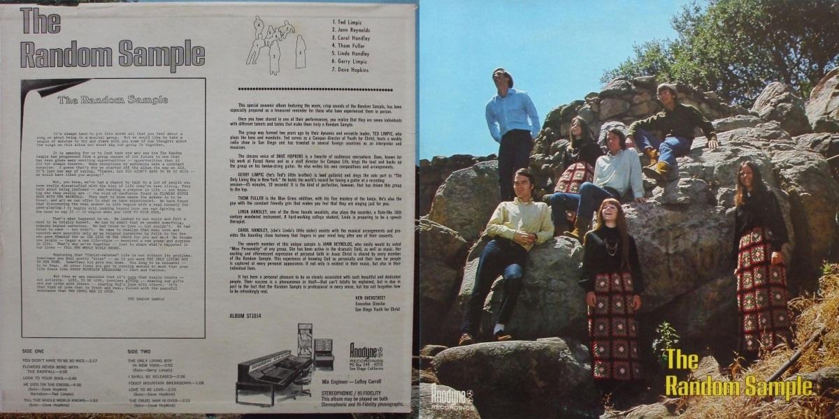 The Random Sample - The Random Sample (Anodyne Recordings 1971) LP Back and Front Cover Art