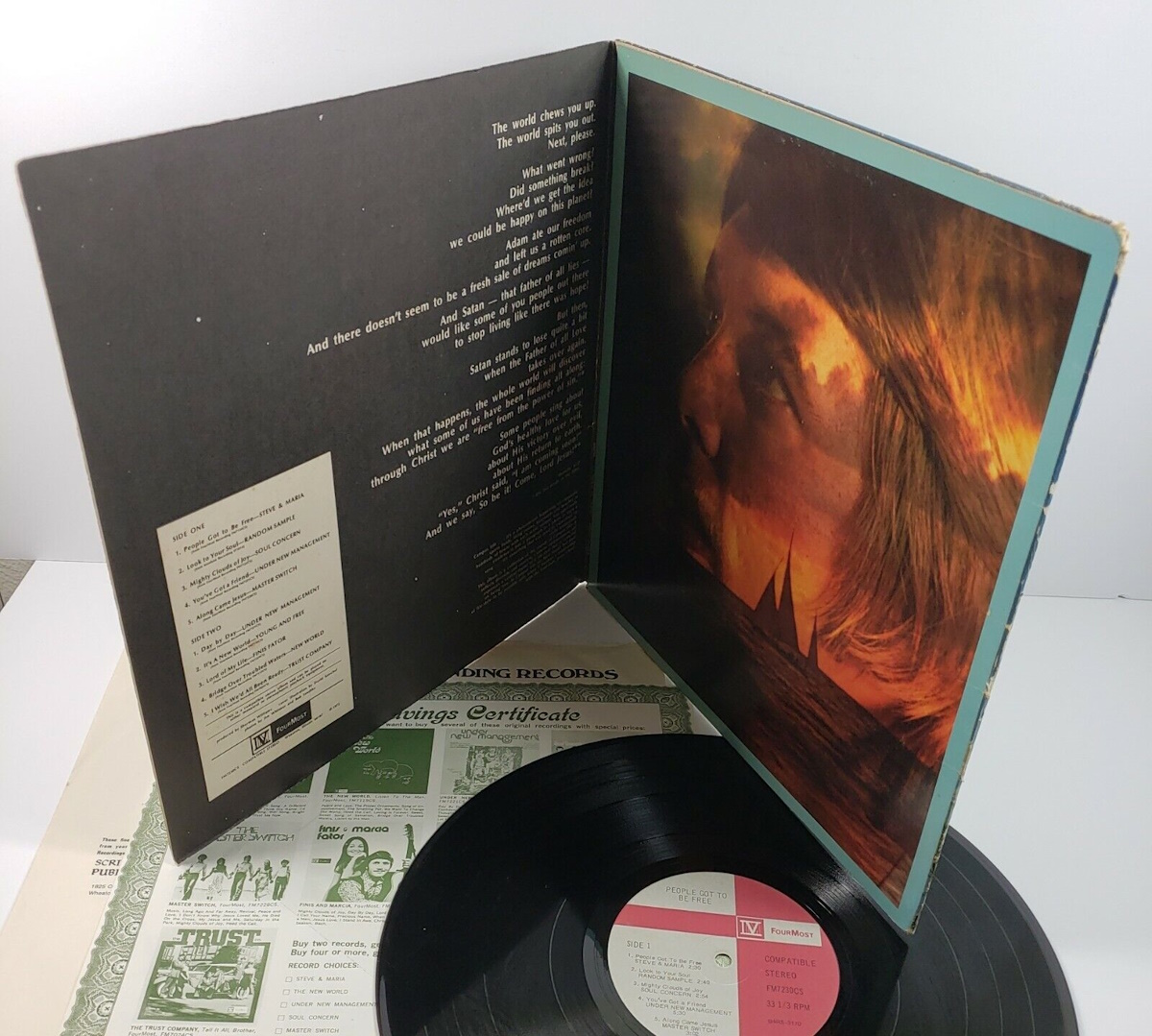 Various Artists - People Got to be Free (FourMost 1972) Inside Gatefold Cover