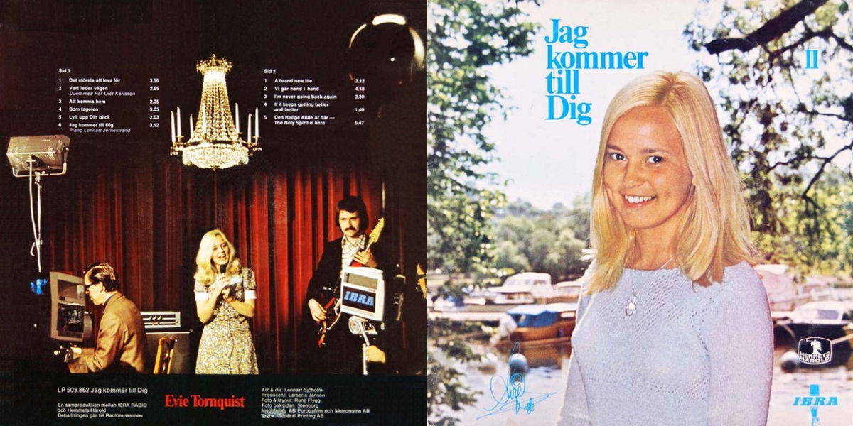 Evie - Jag kommer till dig (Hemmets Härold 1973) LP Back and Front Cover Art