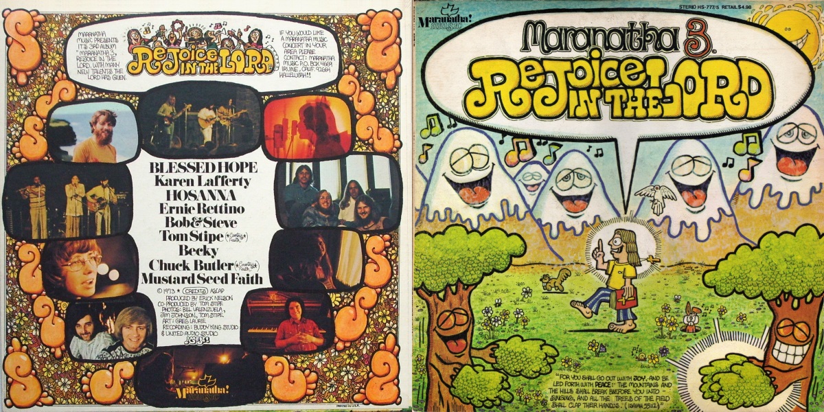 Various Artists – Maranatha! 3 - Rejoice In The Lord (Maranatha! Music 1973) LP Back and Front Cover Art
