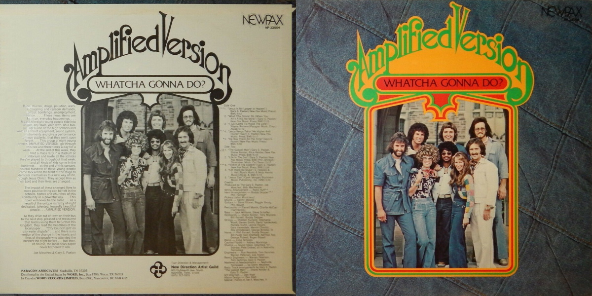 Amplified Version - Whatcha Gonna Do? (NewPax Records 1975) LP Back and Front Cover Art