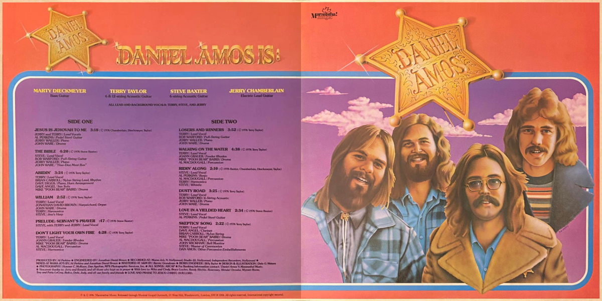 Daniel Amos - Daniel Amos (Maranatha! Music 1976) LP Back and Front Cover Art