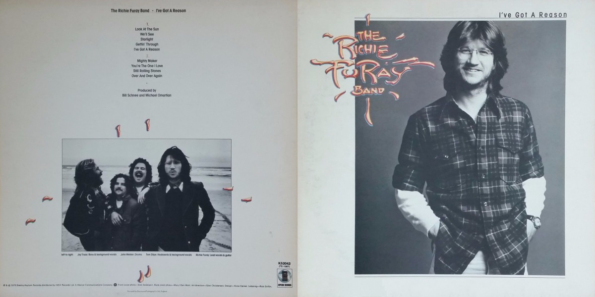 The Richie Furay Band - I've Got a Reason (Asylum Records 1976) LP Back and Front Cover Art