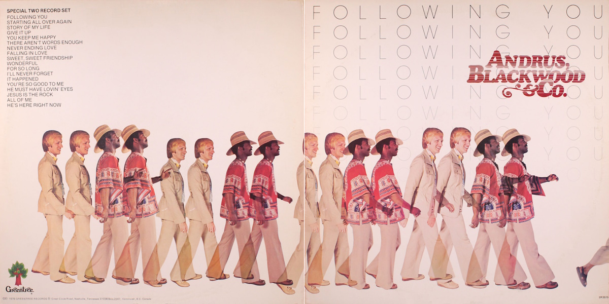 Andrus, Blackwood & Company - Following You (Greentree Records 1978) LP Back and Front Cover Art