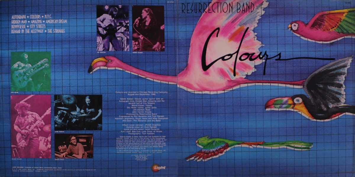 Resurrection Band – Colours (Light Records 1980) LP Back and Front Gatefold Cover Art