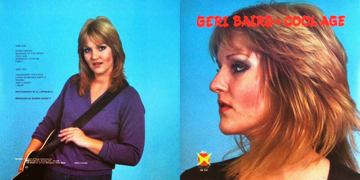 Geri Baird - Cool Age (New Born Records 1980) LP Back and Front Cover Art