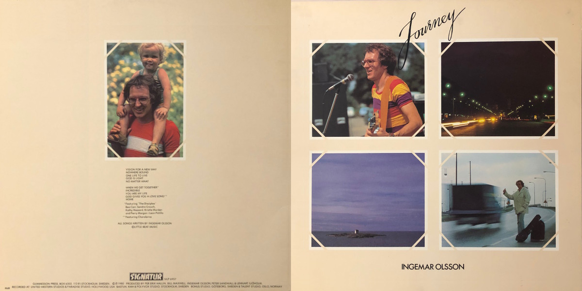 Ingemar Olsson - Journey (Signatur 1980) LP Back and Front Cover Art