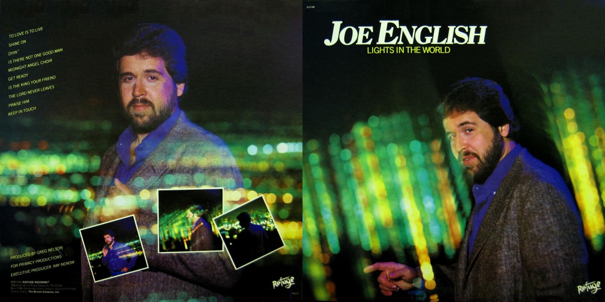 Joe English - Lights in the World (Refuge Records 1980) LP Back and Front Cover Art