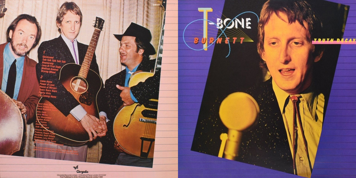T-Bone Burnett - Truth Decay (Takoma Records 1980) LP Back and Front Cover Art