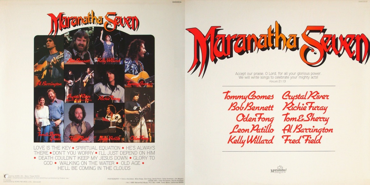 Various Artists – Maranatha! Seven (Maranatha! Music 1980) LP Back and Front Cover Art
