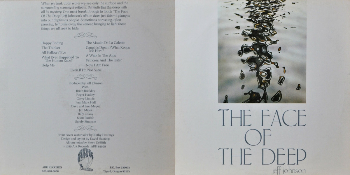 Jeff Johnson - The Face of the Deep (Ark Records 1980) LP Back and Front Cover Art