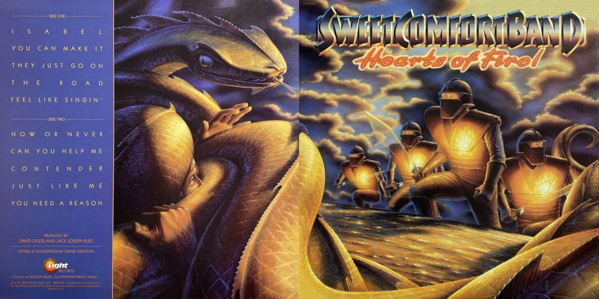 Sweet Comfort Band - Hearts Of Fire! (Light Records 1981) LP Back and Front Cover Art