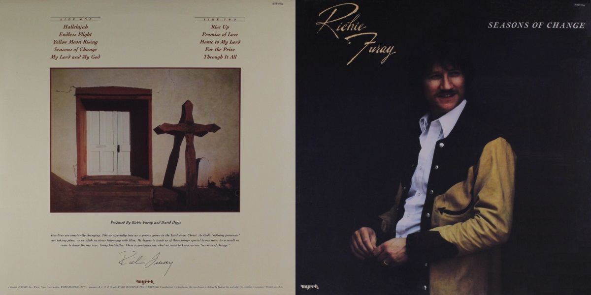 Richie Furay - Seasons of Change (Myrrh Records 1982) LP Back and Front Cover Art