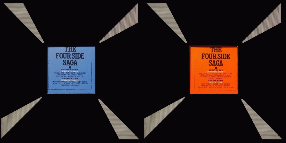Various Artists - The Four Side Saga (Buzz 1982) LP Back and Front Cover Art