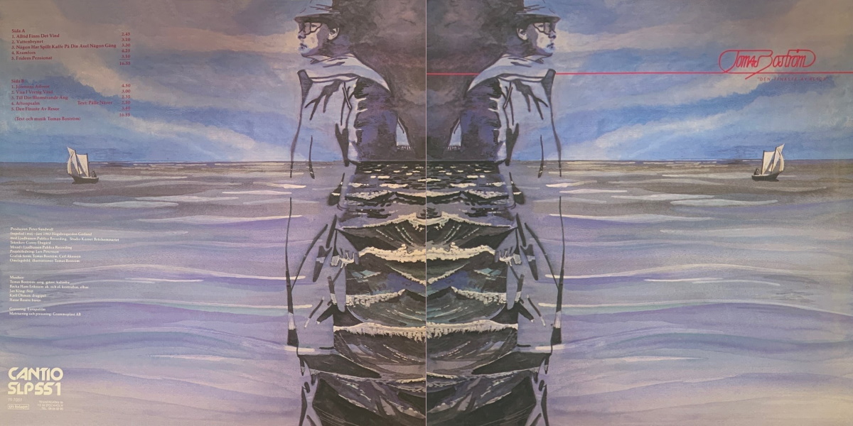 Tomas Boström - Den finaste av resor (Cantio 1983) LP Back and Front Cover Art