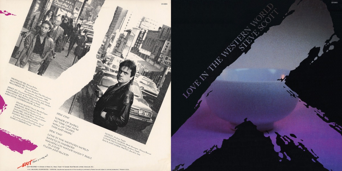 Steve Scott – Love In The Western World (Exit Records 1983) LP Back and Front Cover Art