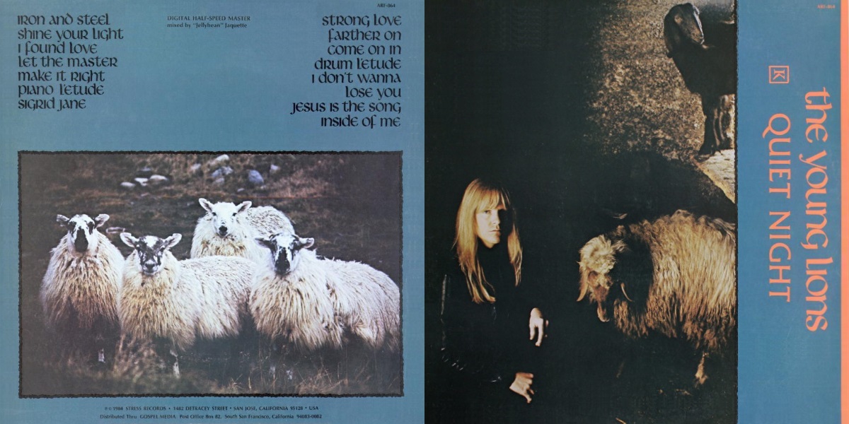 Larry Norman and The Young Lions – Quiet Night (Stress Records 1984) LP Back and Front Cover Art