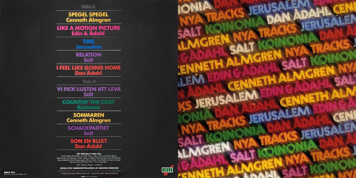 Various Artists - Nya Tracks (Royal Music 1985) LP Back and Front Cover Art