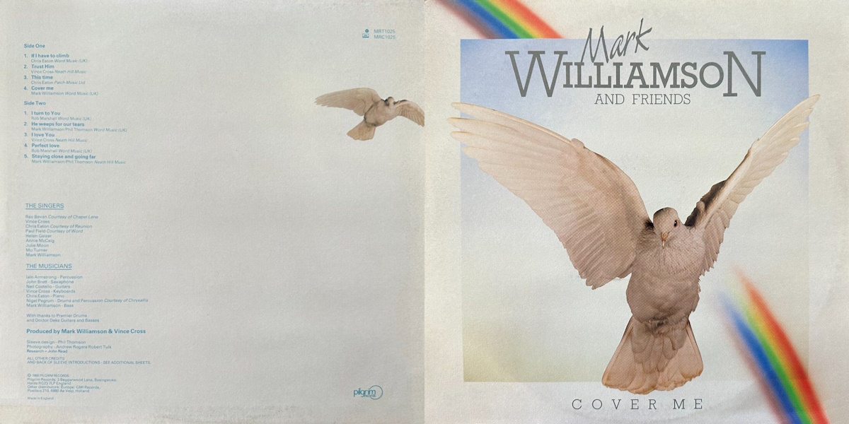 Mark Williamson and Friends - Cover Me (Pilgrim Records 1985) LP Back and Front Cover Art