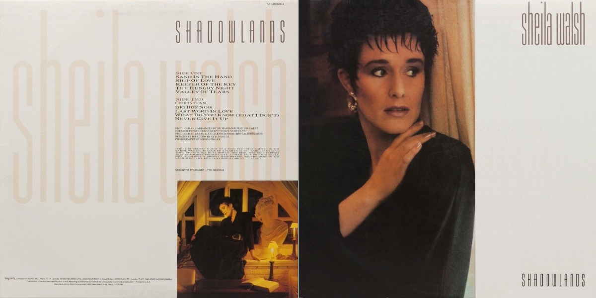 Sheila Walsh – Shadowlands (Myrrh Records 1986) LP Back and Front Cover Art