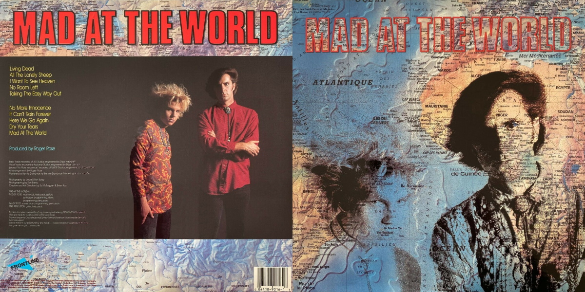 Mad at the World - Mad at the World (Frontline Records 1987) LP Back and Front Cover Art