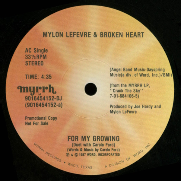 For My Growing / Crack the Sky [12-inch single]