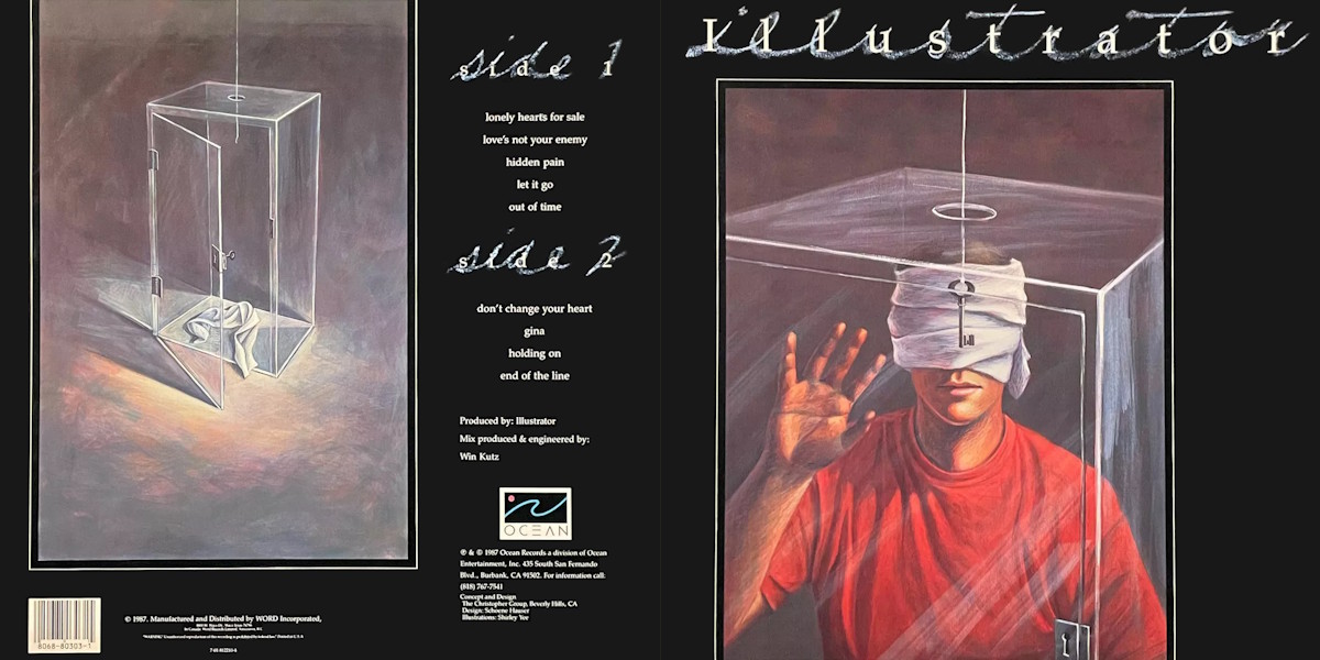 Illustrator - Illustrator (Ocean Records 1987) LP Back and Front Cover Art