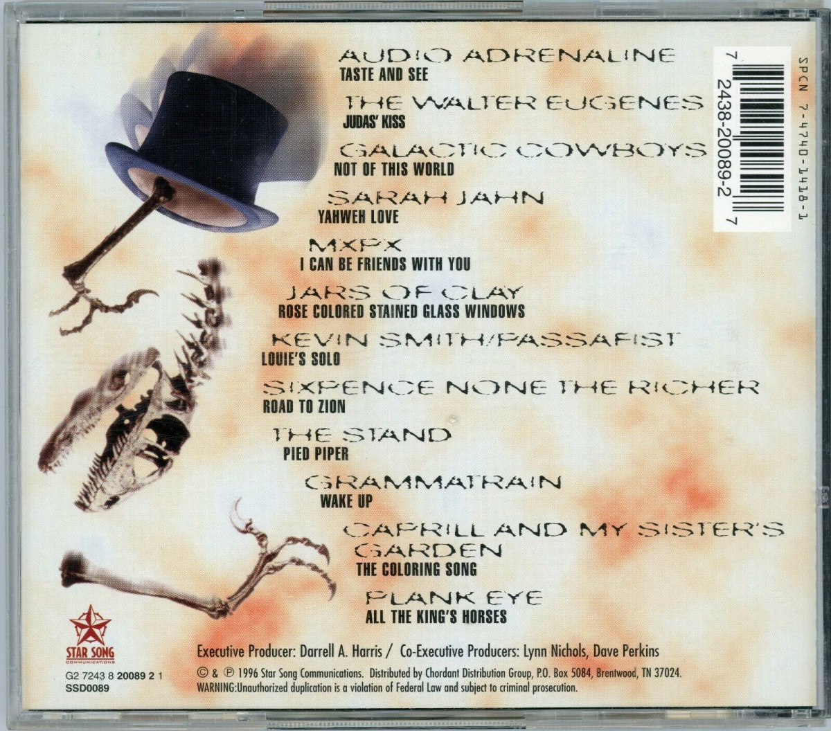 Various Artists - Never Say Dinosaur (StarSong Records 1996) CD back