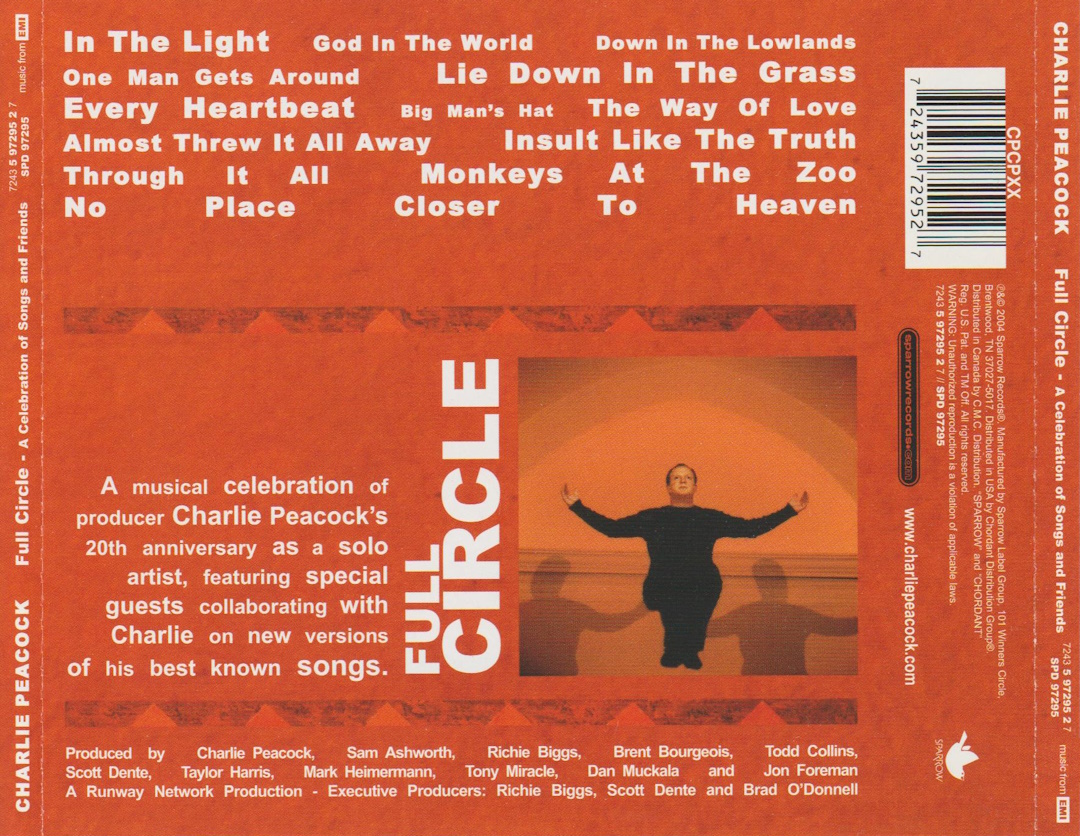 Charlie Peacock - Full Circle (Sparrow Records 2004) CD back