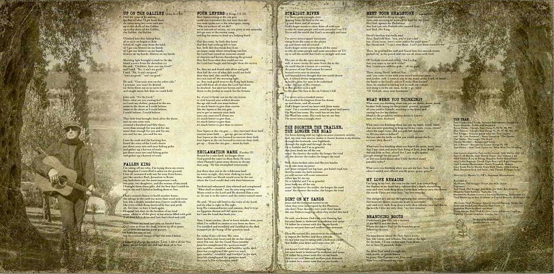 Paul Clark – Branching Roots (Minstrel’s Voyage Music 2016) Inside Gatefold Cover