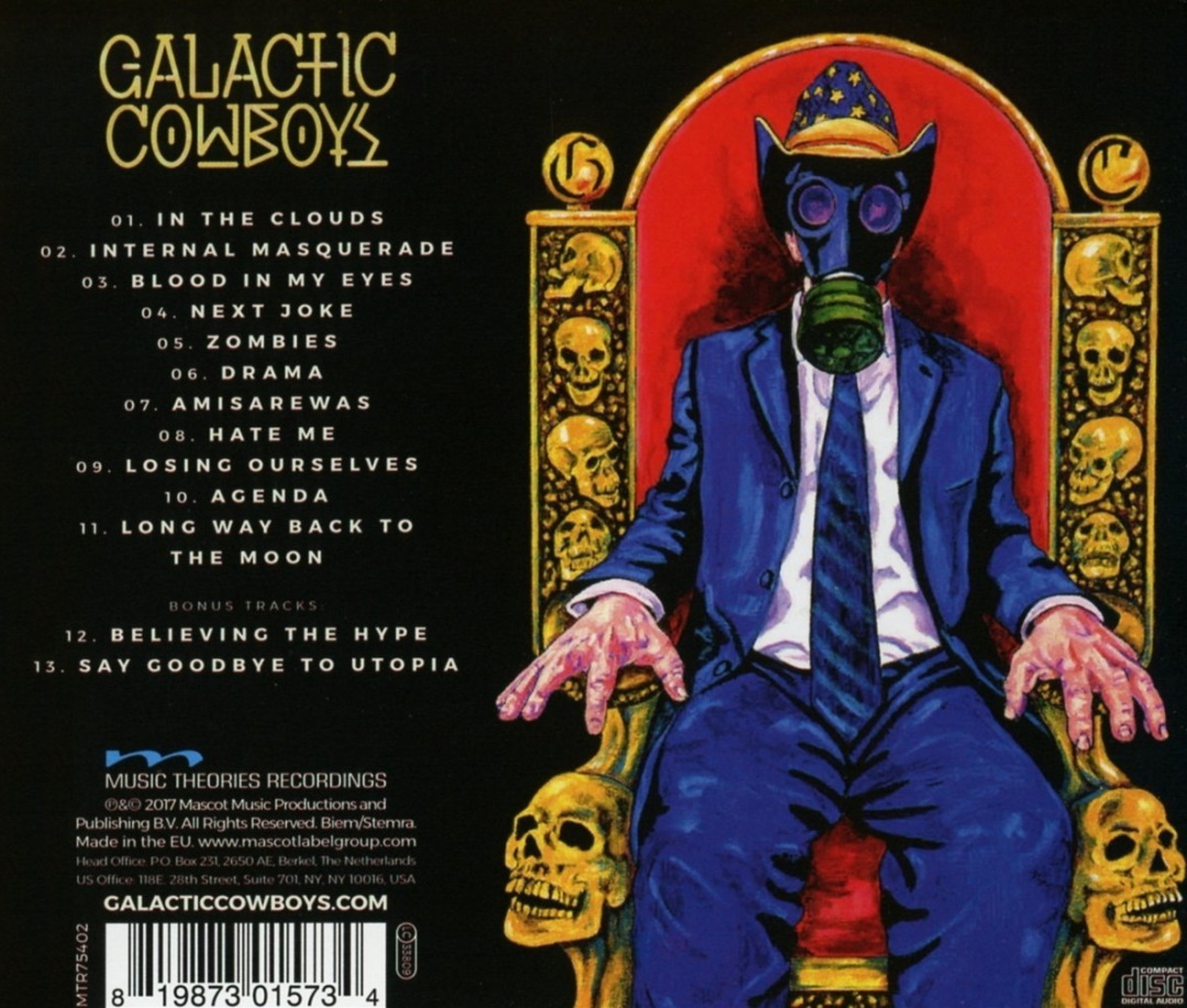 Galactic Cowboys - Long Way Back to the Moon (Music Theories Recordings 2017) CD back