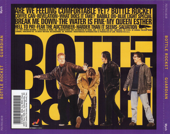 Guardian - Bottle Rocket (Myrrh Records 1997) CD back