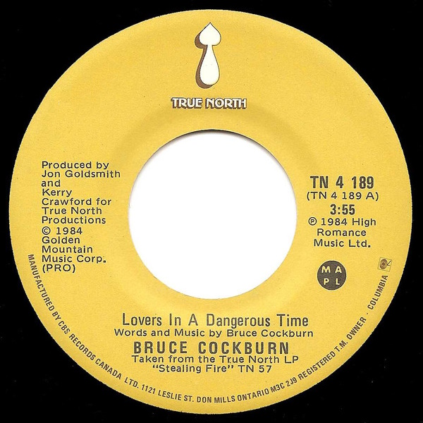 Lovers in a Dangerous Time / Sahara Gold [7-inch single]