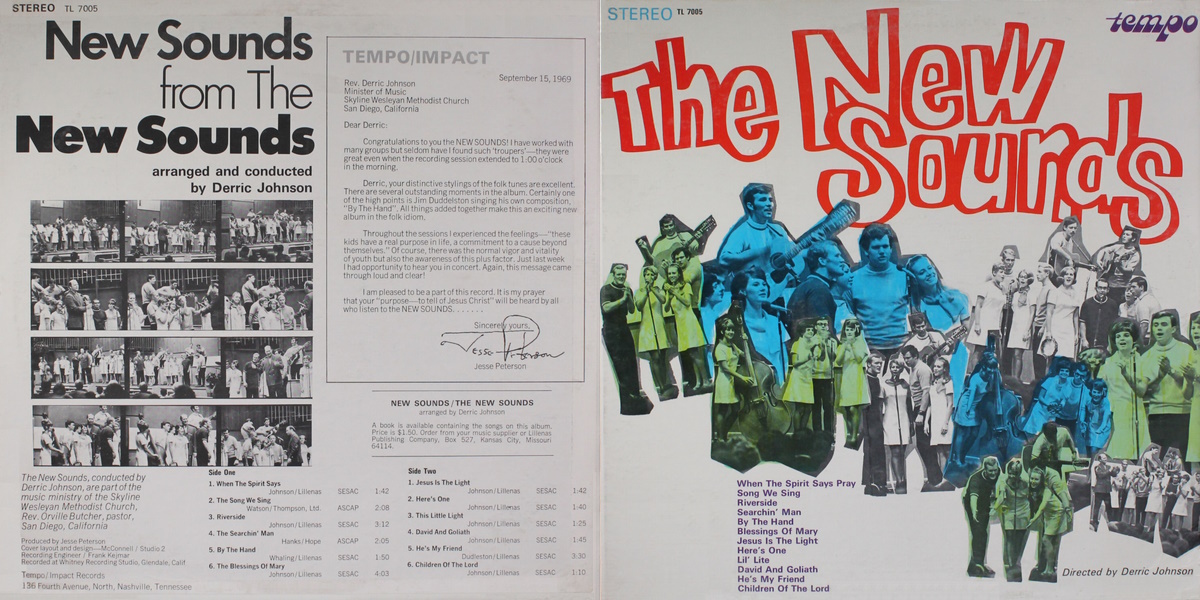 The New Sounds - New Sounds (Tempo 1969) LP Back and Front Cover Art