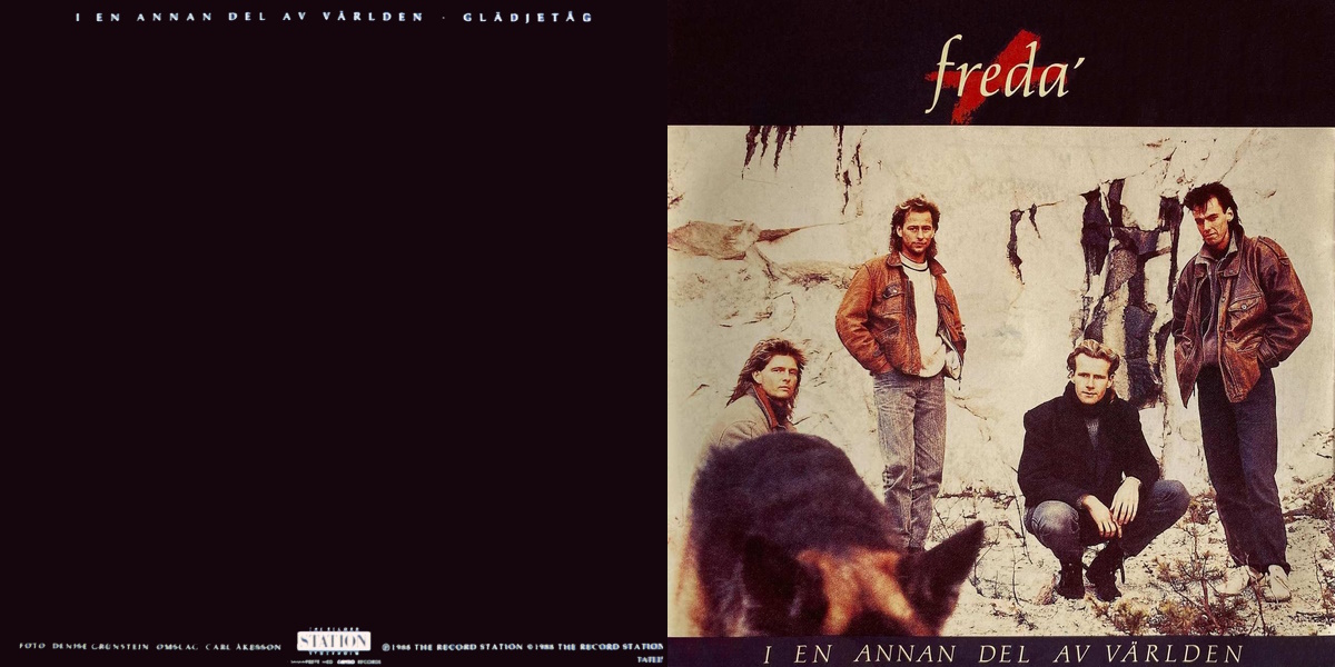 Freda - I en annan del av världen + Glädjetåg (Cantio Records 1986) 7-inch Single Sleeve, Back and Front