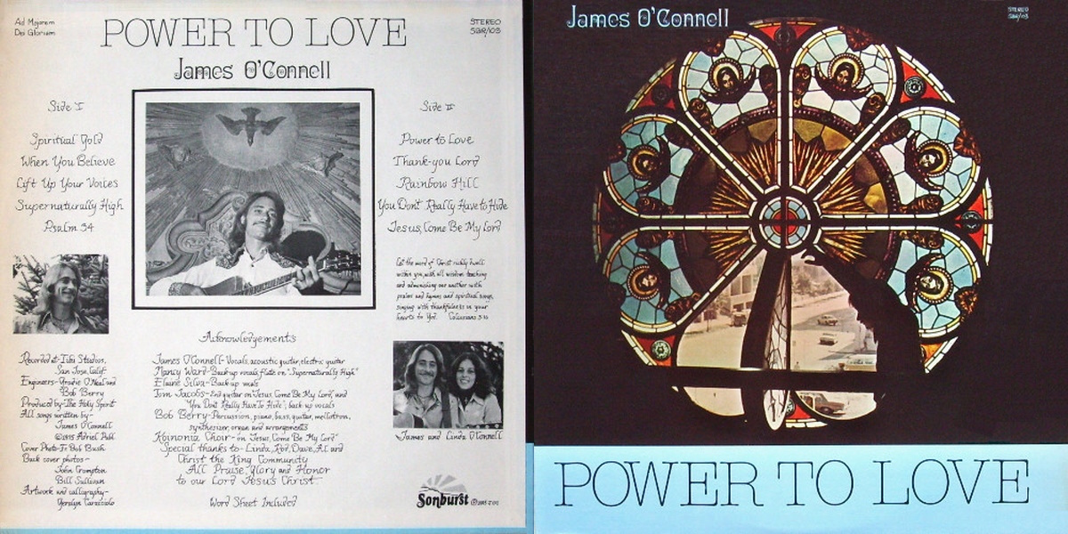 James O'Connell - Power to Love (Sonburst 1975) LP Back and Front Cover Art