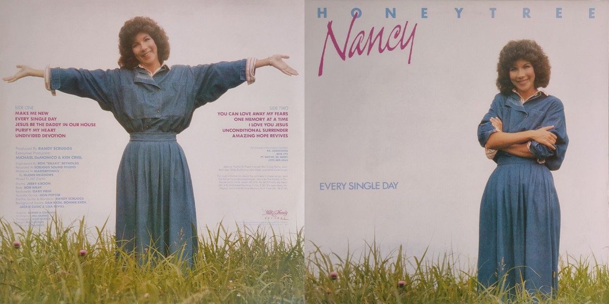 Nancy Honeytree - Every Single Day (Milk & Honey Records 1987) LP Back and Front Cover Art