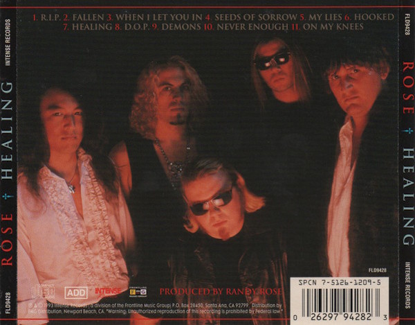 Rose - Healing (Intense Records 1993) CD back