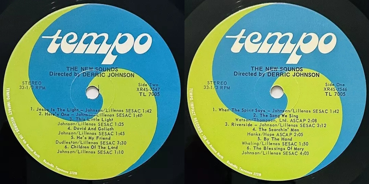 The New Sounds - The New Sounds (Tempo 1969) LP labels, Side2 and Side1
