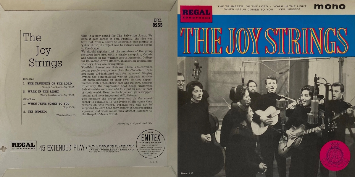 The Joystrings - Self-titled (Regal Zonophone 1964) 7-inch vinyl EP Sleeve, Back and Front
