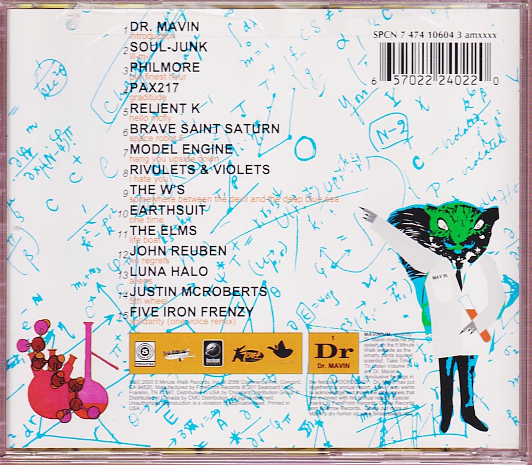 Various Artists - Take Time To Listen Volume 5.0 (5 Minute Walk Records 2000) CD back