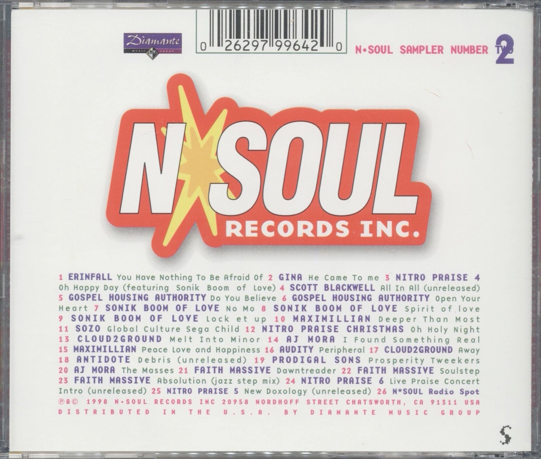 Various Artists - The Future Sounds of Faith (N•Soul Sampler #2) (N-Soul Records 1998) CD back