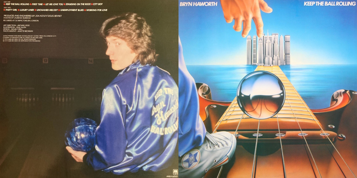 Bryn Haworth - Keep The Ball Rolling (A&M Records 1979) LP Back and Front Cover Art