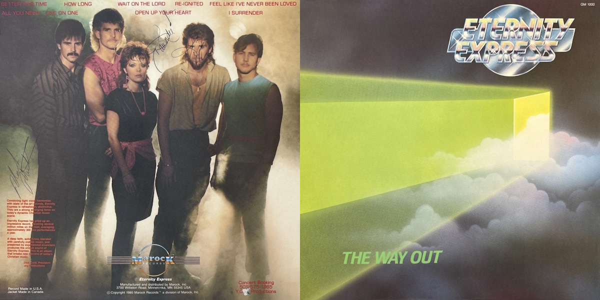Eternity Express - The Way Out (Marock Records 1985) LP Back and Front Cover Art