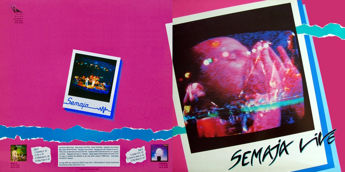 Semaja - Semaja Live (Pila Music 1985) LP Back and Front Cover Art