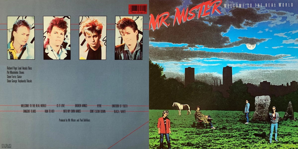 Mr. Mister - Welcome to the Real World (RCA Records 1985) LP Back and Front Cover Art