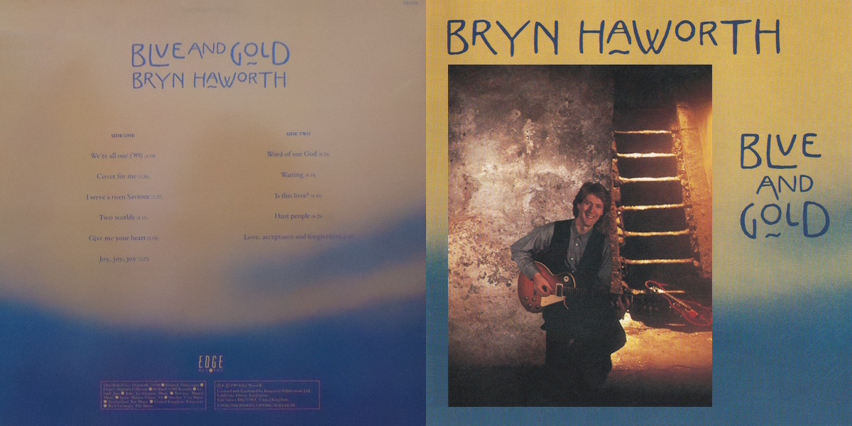 Bryn Haworth - Blue and Gold (Edge Records 1989) LP Back and Front Cover Art