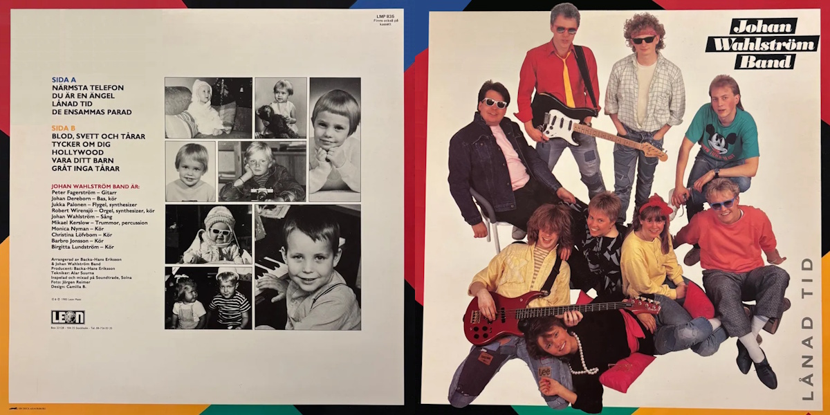 Johan Wahlström Band - Lånad tid (Leon Music 1985) LP Back and Front Cover Art