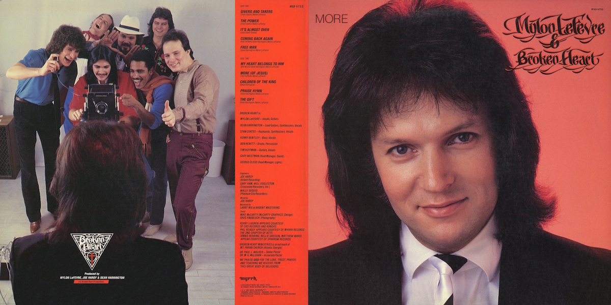 Mylon LeFevre & Broken Heart - More (Myrrh Records 1983) LP Back and Front Cover Art